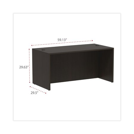 Alera Straight Front Desk, 29-1/2" D, 59-1/2" W, 29-1/2" H, Espresso, Textured Woodgrain Laminate VA216030ES